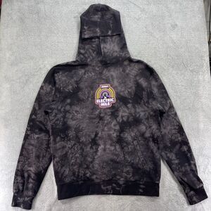 Insomniac Electric Mile Hoodie Mens Small Gray Tie-Dye Graphic Rave Festival EDC
